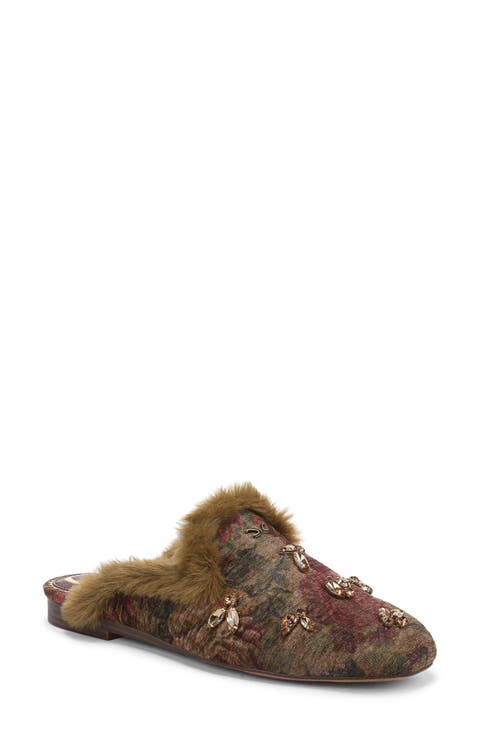 Tillie Faux Fur Trim Mule (Women)