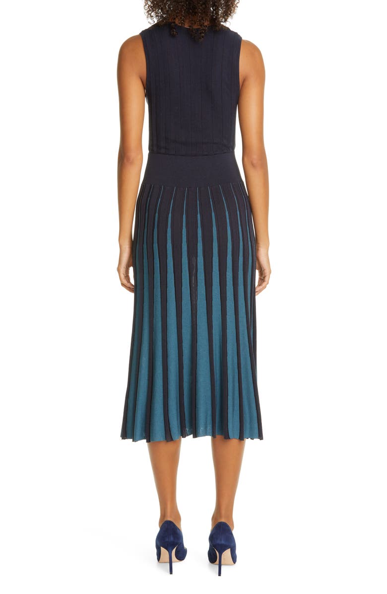 BOSS Filivia Sleeveless Pleated Knit Dress, Alternate, color,