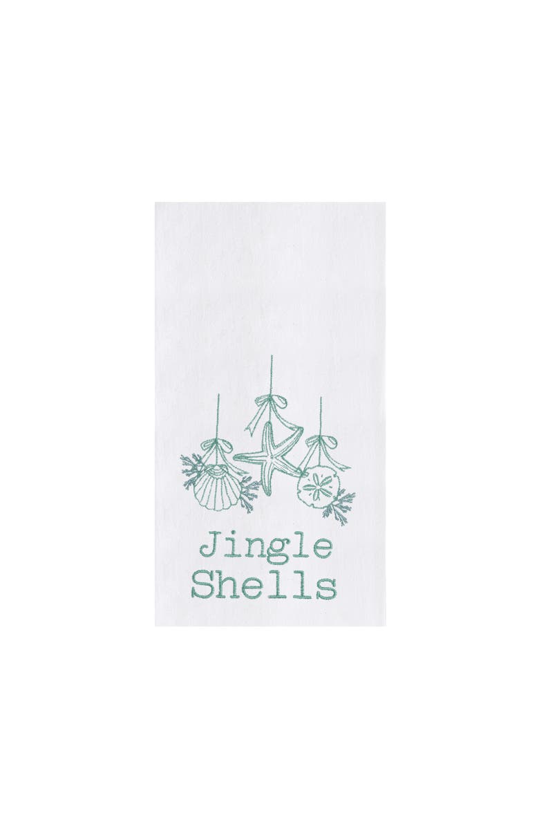 C&F Home Jingle Shells Towel, Main, color, Green