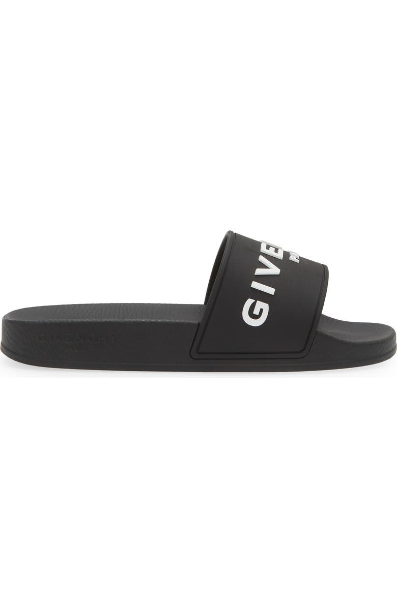 Givenchy Logo Slide Sandal, Alternate, color, Black