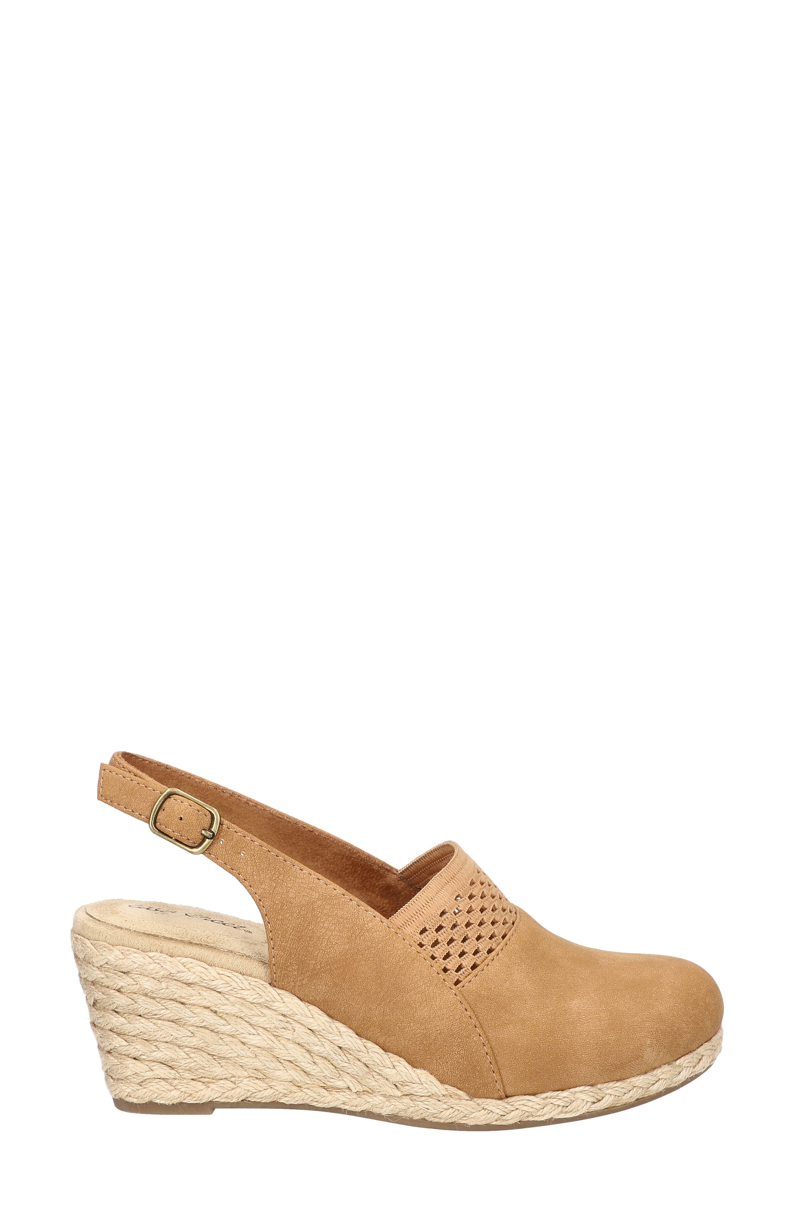 Aloha Slingback Espadrille Wedge Pump, Alternate, color, TAN