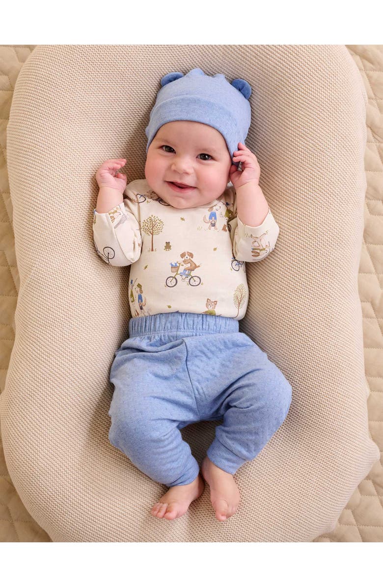 Purebaby 3 Piece Gift Set, Alternate, color, Bluestone Melange