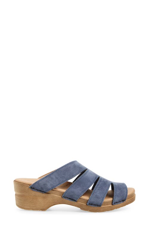 Sanita Monika Platform Slide Sandal In Blue