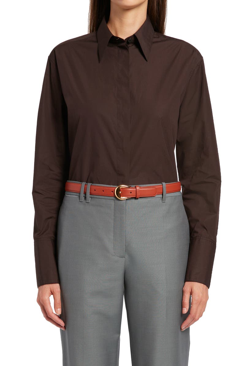 The Row Xime Cotton Button-Up Shirt, Main, color, 