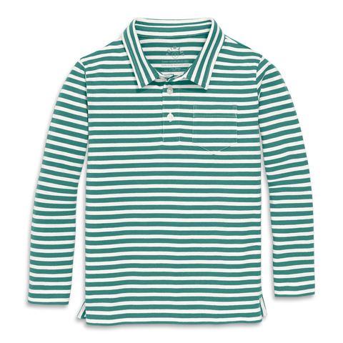 Kids Long Sleeve Polo in Stripe (Toddler, Little Kid, & Big Kid)