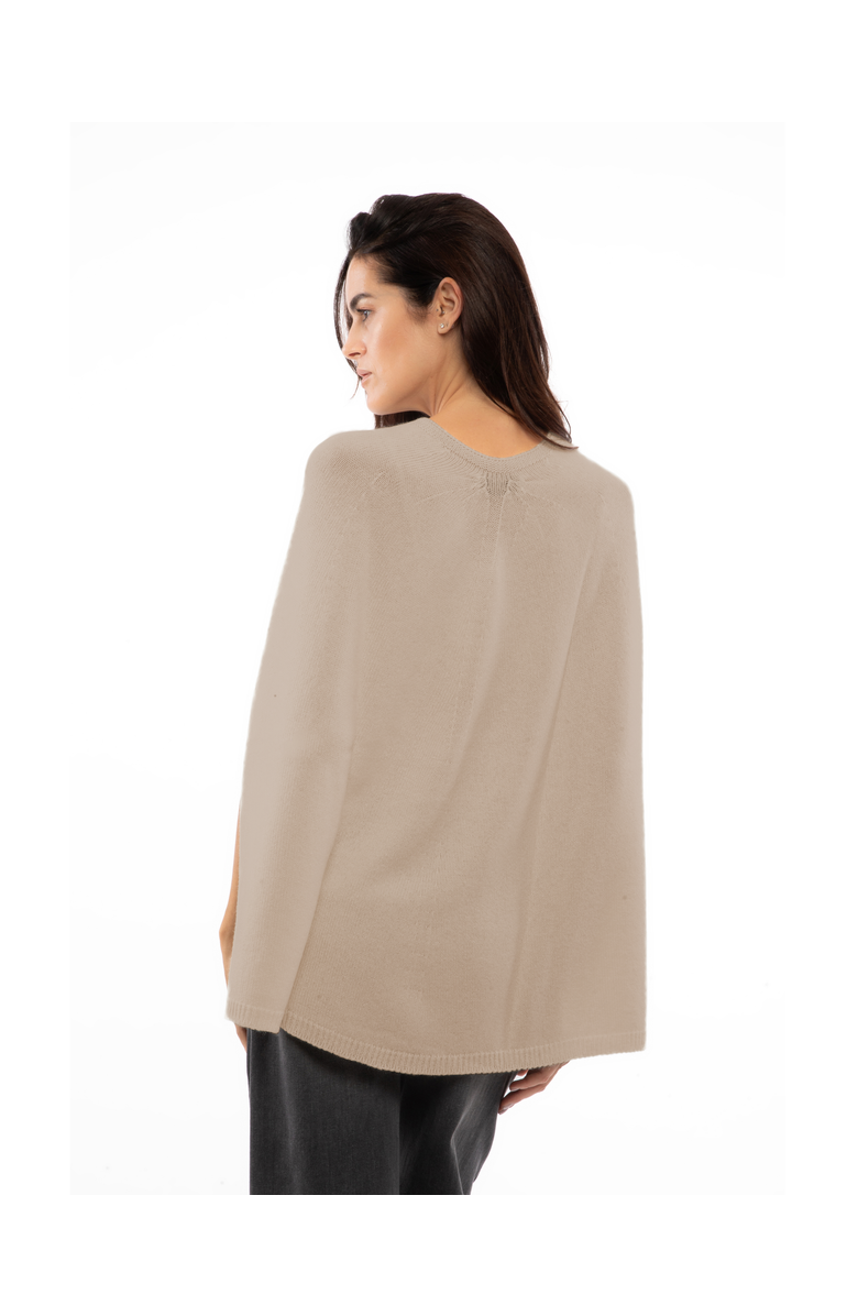 Monticelli Cashmere Pure Cashmere Elegant Cable Knit Poncho, Alternate, color, 
