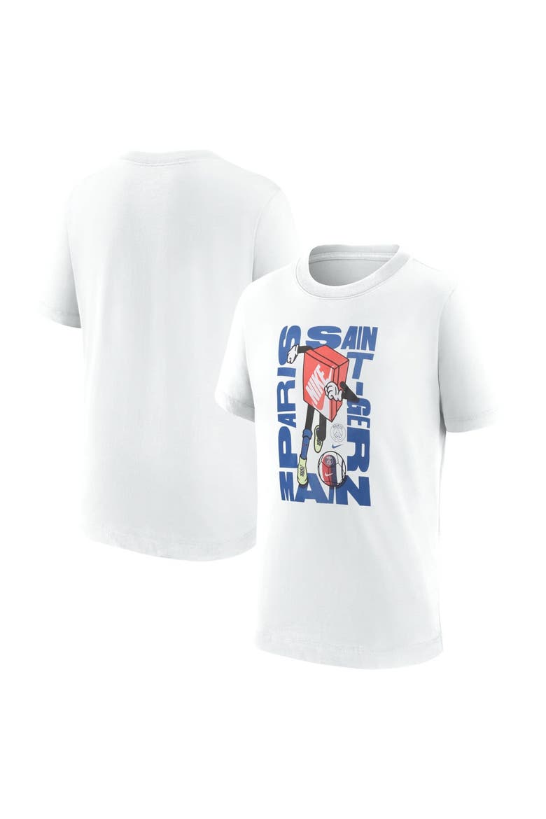 Youth Nike White Paris Saint-Germain Boxy Character T-Shirt, Alternate, color, White