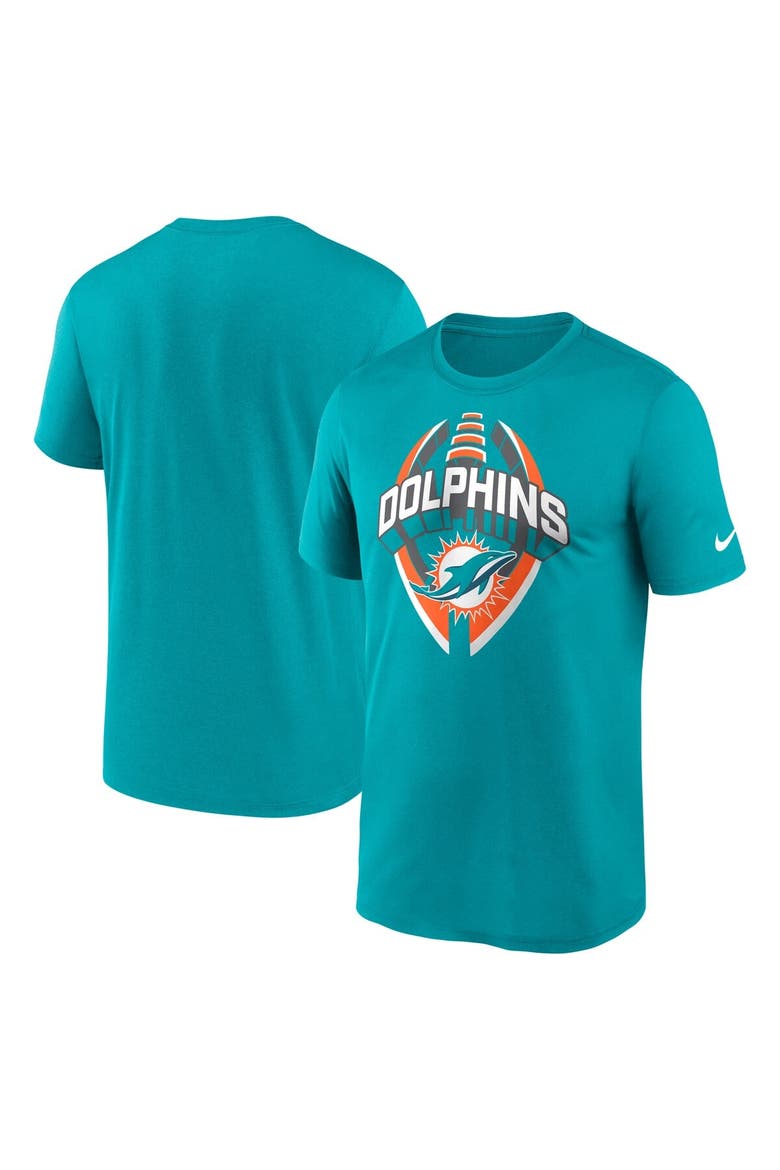 Men's Nike Aqua Miami Dolphins Legend Icon Performance T-Shirt, Alternate, color, Aqua