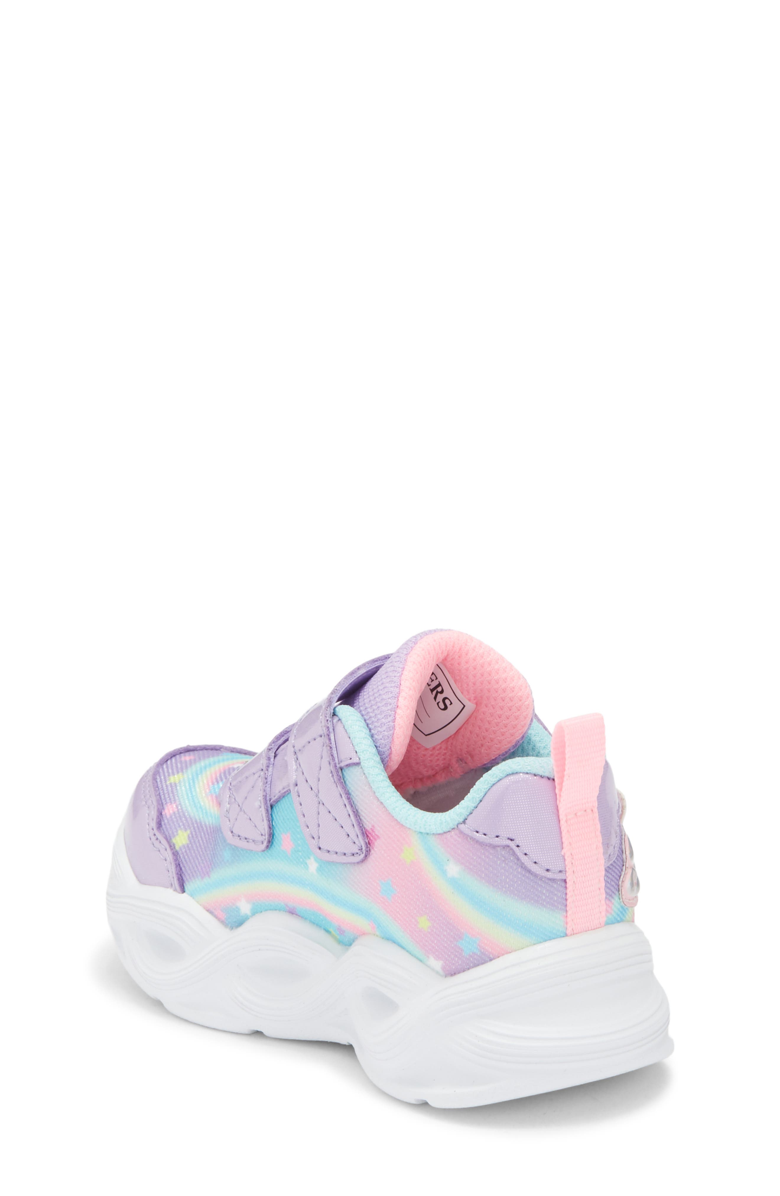 SKECHERS Kids' Twisty Glow Sneaker, Alternate, color, Lavender Multi