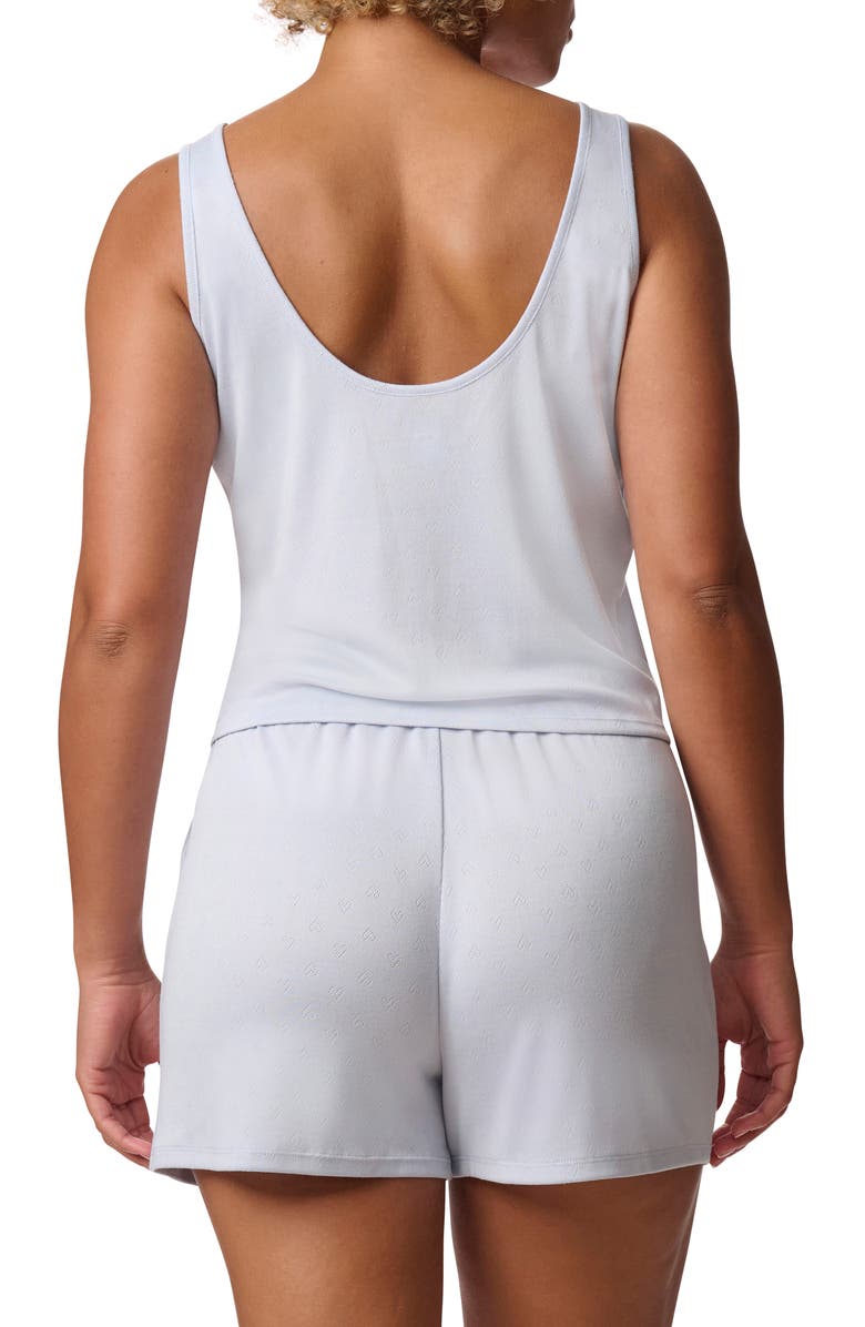 Splendid Heart Pointelle Boxer Pajamas, Alternate, color, Xenon Blue