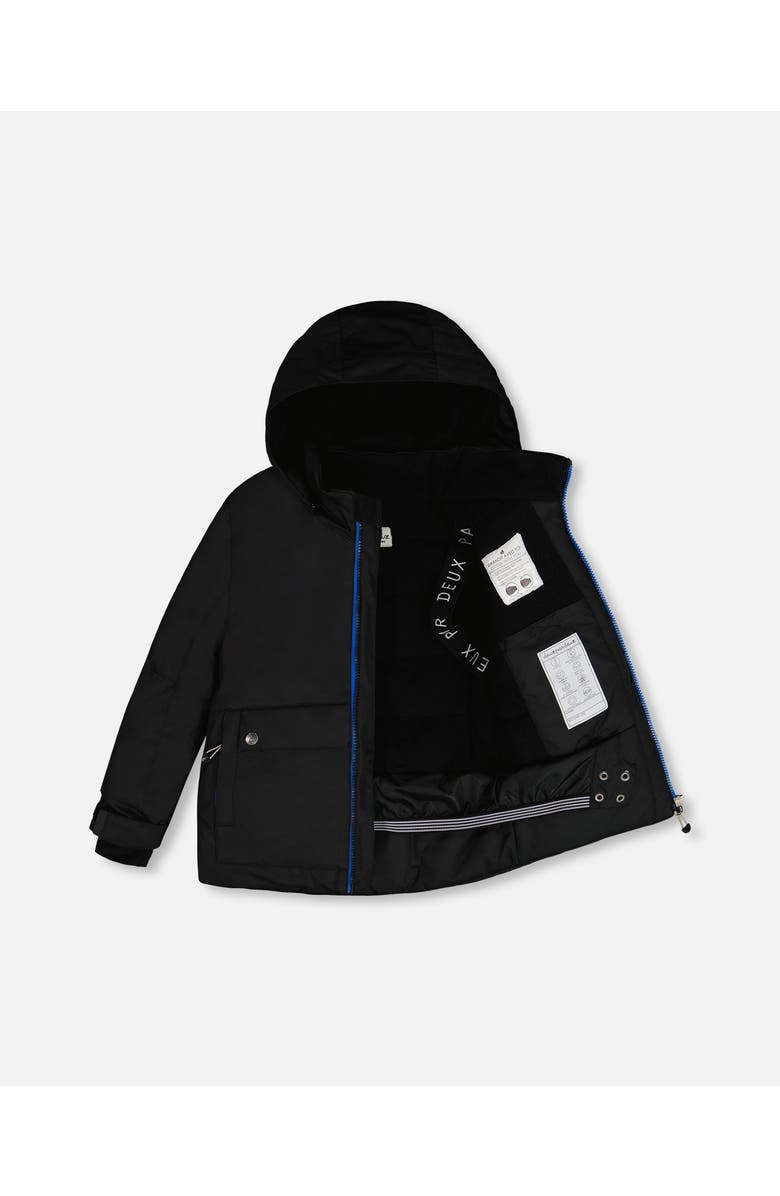 Deux par Deux Boy's Two Piece Snowsuit Black Printed Blue Bears, Alternate, color, 