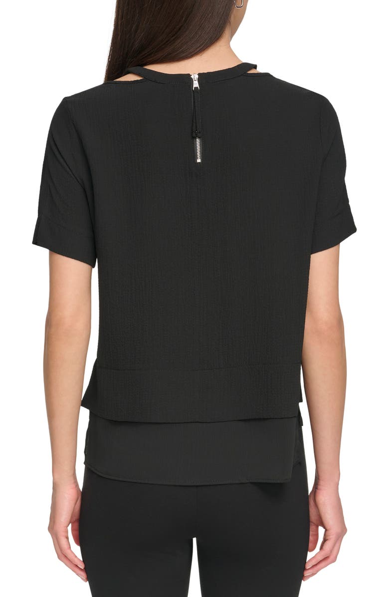 DKNY Shoulder Cutout Top, Alternate, color, 