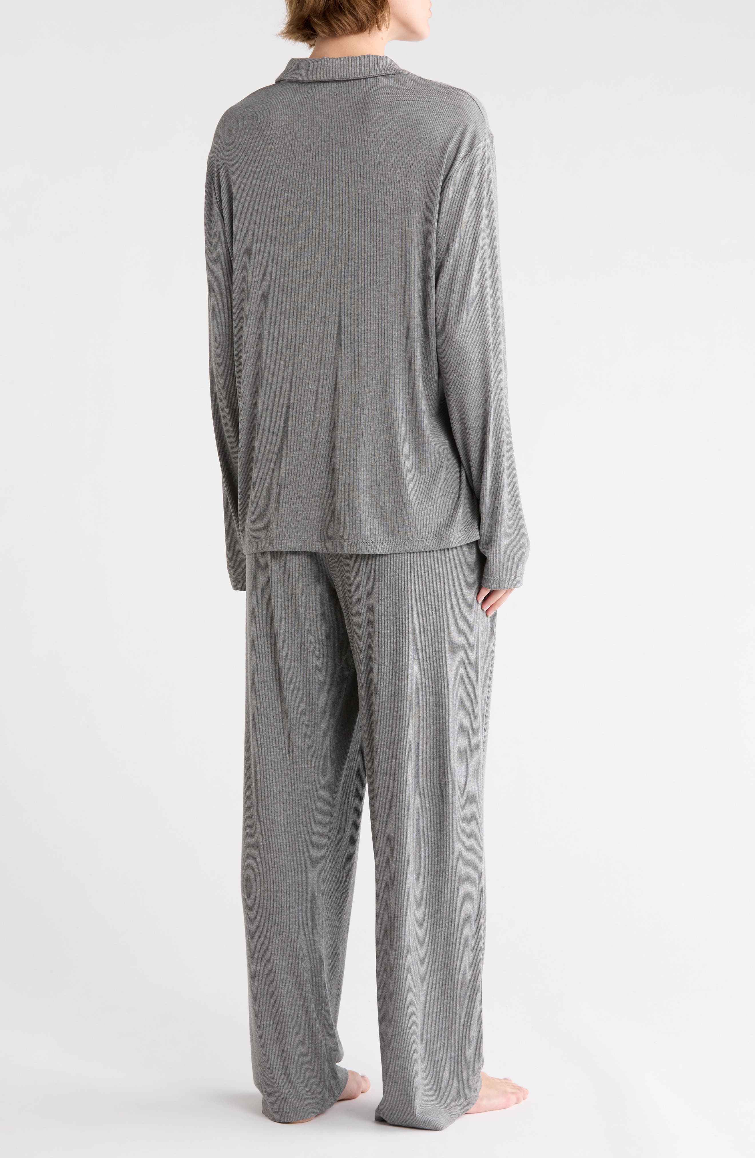 NORDSTROM RACK Tranquility Long Sleeve Rib Pajama Set (Women ...