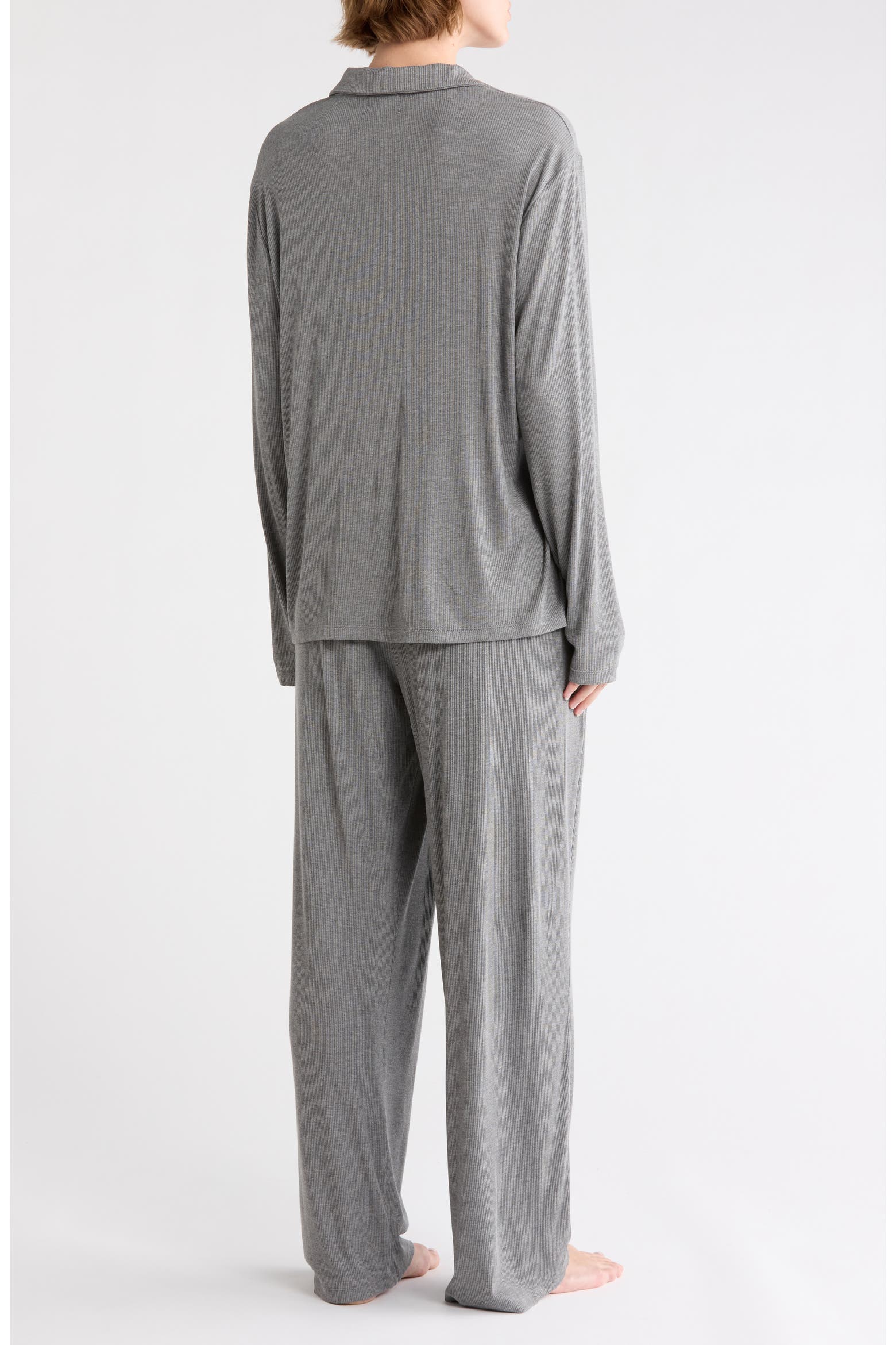 Small Ribs Rack NORDSTROM RACK Tranquility Long Sleeve Rib Pajama Set (Women ...