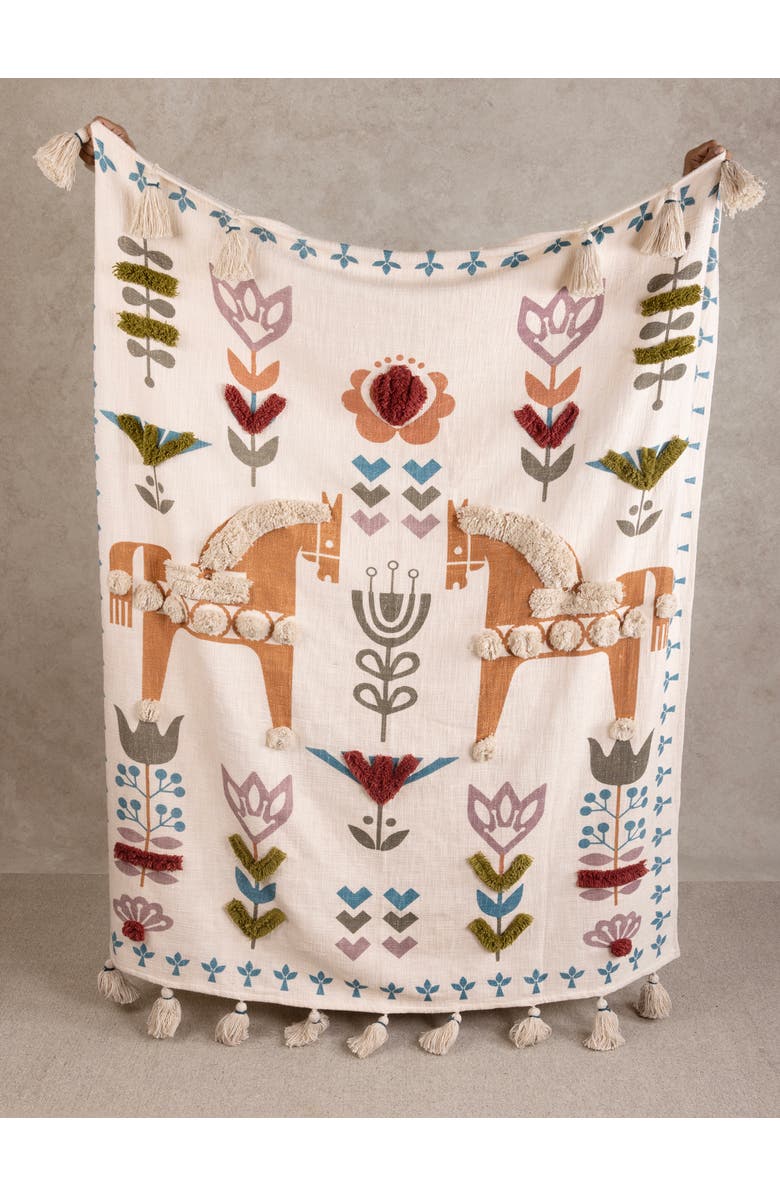 GAURI KOHLI Kyoto Throw Blanket 50"x60", Main, color, Multicolored