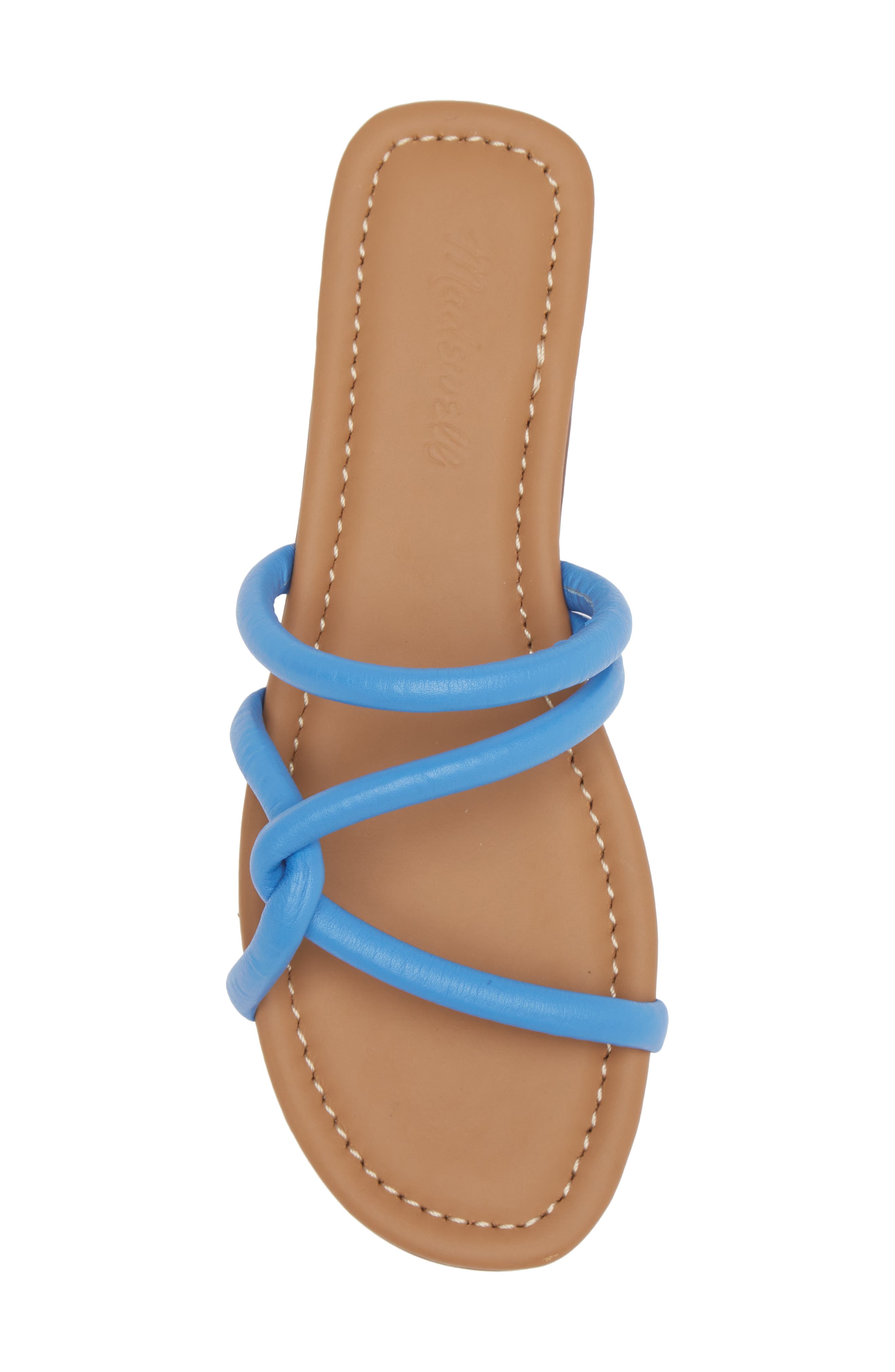 Madewell Pretty Femme Slide Sandal, Alternate, color, Ornamental Blue