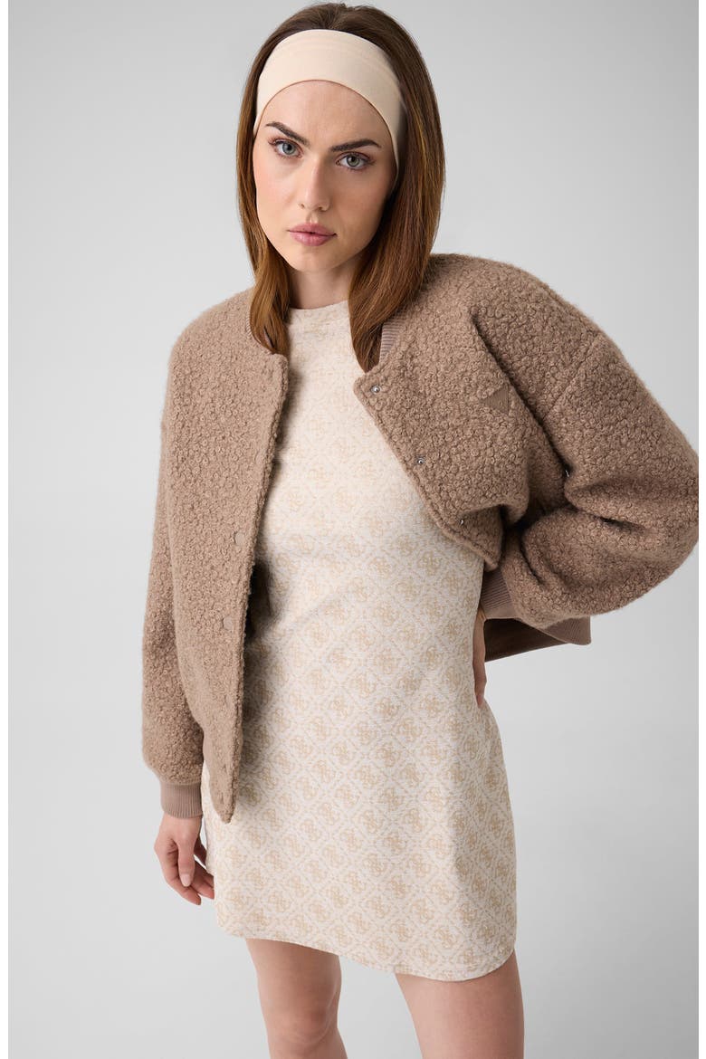 4G Monogram Jacquard Minidress, Alternate, color, BEIGE