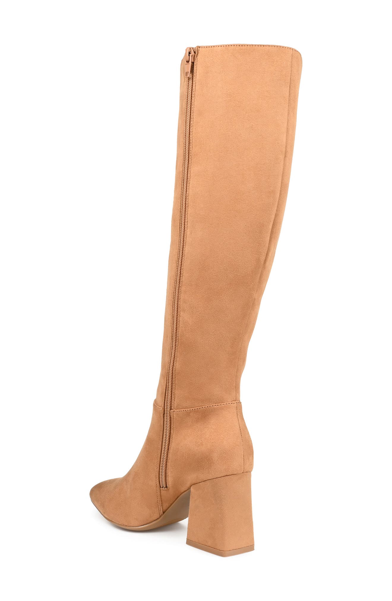 Idinna Vegan Suede Tall Boot - Wide Calf, Alternate, color, TAN
