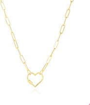 The Lovery Fine Jewelry Carabiner Heart Charm Holder Necklace