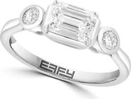 EFFY Sterling Silver Lab Grown Diamond Ring
