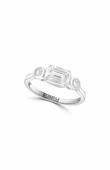 EFFY Sterling Silver Lab Grown Diamond Ring