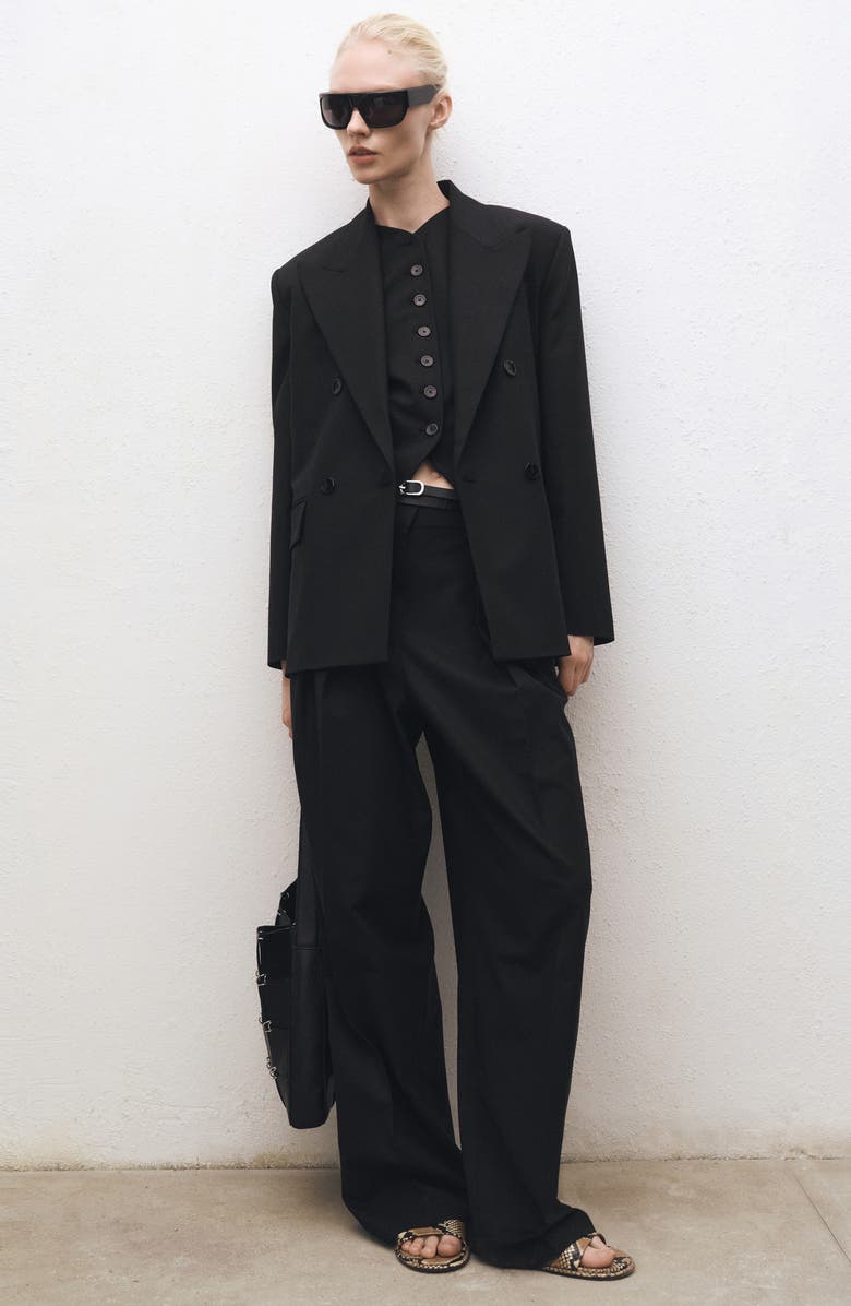 MANGO Double Breasted Suit Jacket, Alternate, color,