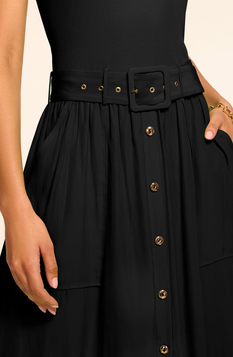 Ramy Brook Sylvie Mixed Media Cotton Blend Dress, Alternate, color, 