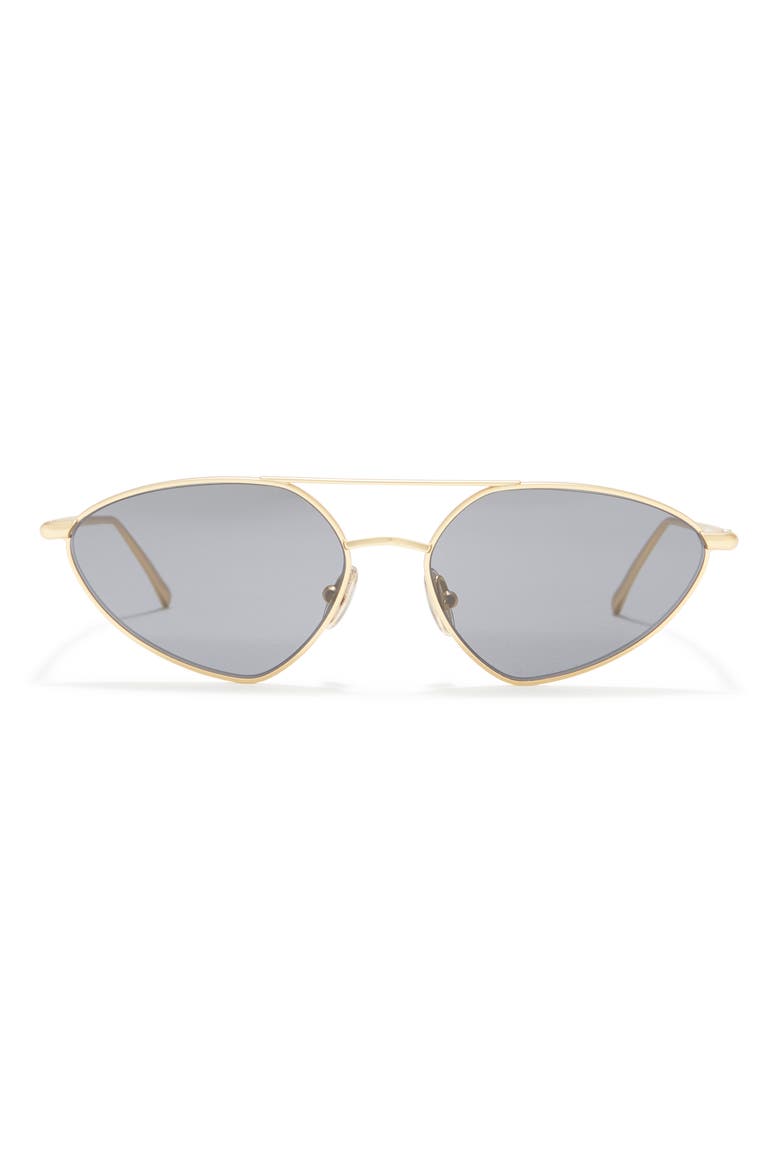56mm Aviator Sunglasses, Main, color, MATTE DEEP GOLD / SMOKE