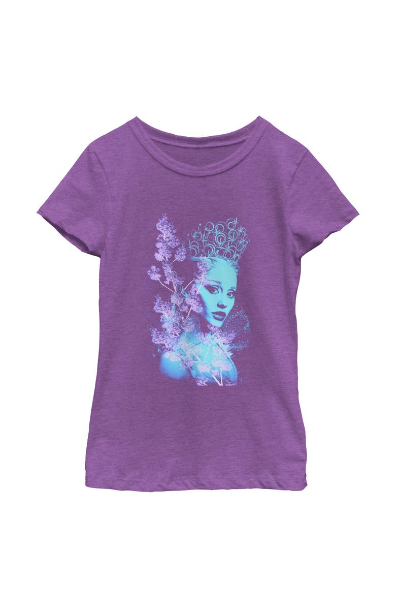 Wicked: For Good Girl's Wicked For Good Glinda Double Exposure Portrait  Graphic T-Shirt, Main, color, Purple Berry