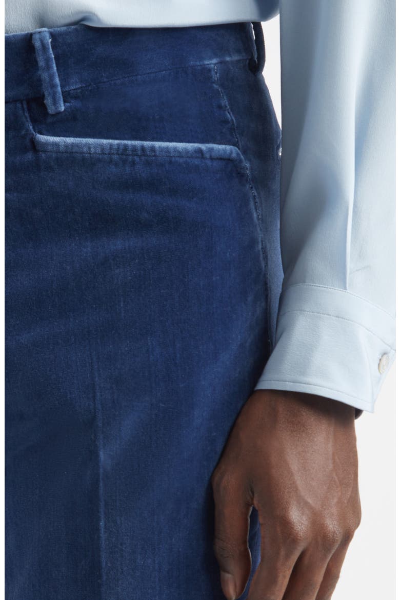 Velveteen Straight Leg Pants, Alternate, color, INDIGO