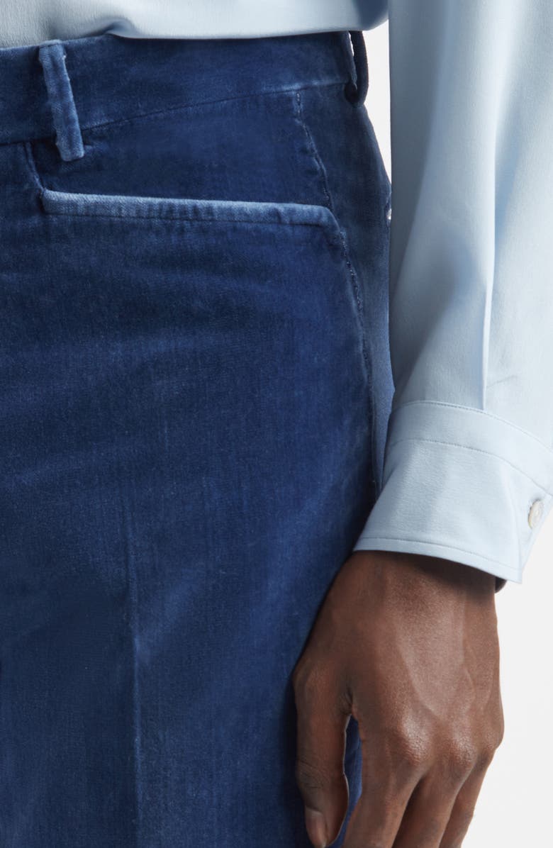 TOM FORD Velveteen Straight Leg Pants, Alternate, color, Indigo