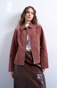 Topshop Faux Suede Shacket
