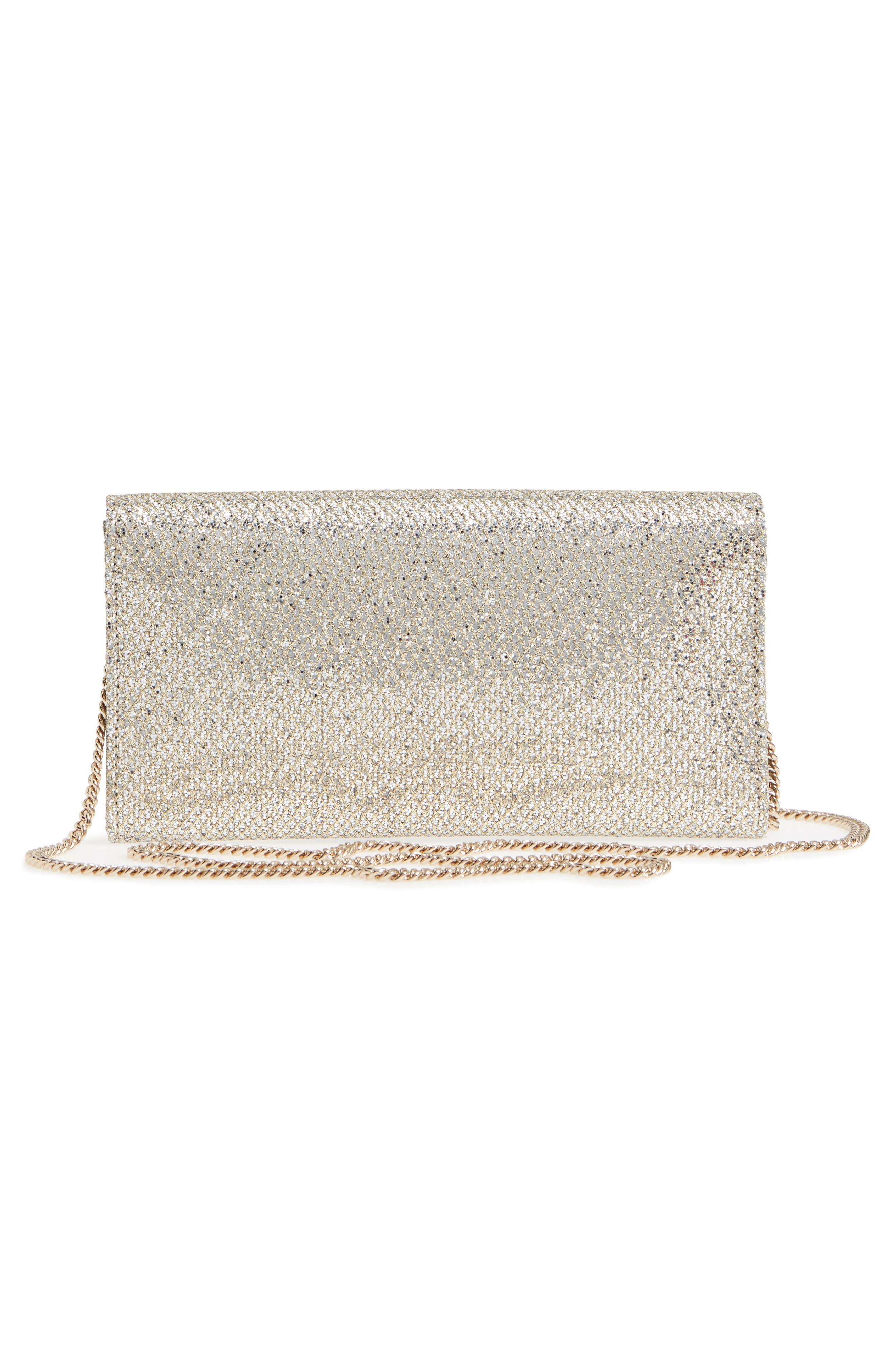 Jimmy Choo Emmie Glitter Clutch, Alternate, color, 