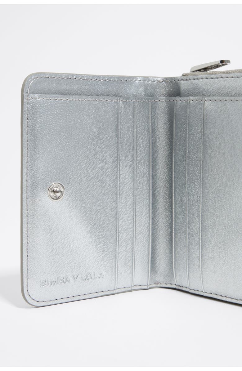 Bimba y Lola Mock Croc Bimba Compact Purse, Alternate, color, Silver