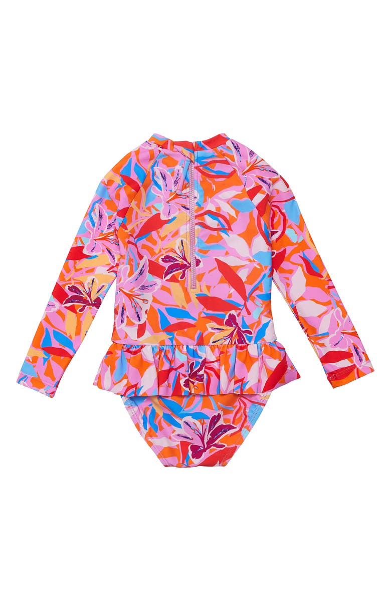 Snapper Rock Blooming Long Sleeve One-Piece Rashguard Swimsuit, Alternate, color, Multi