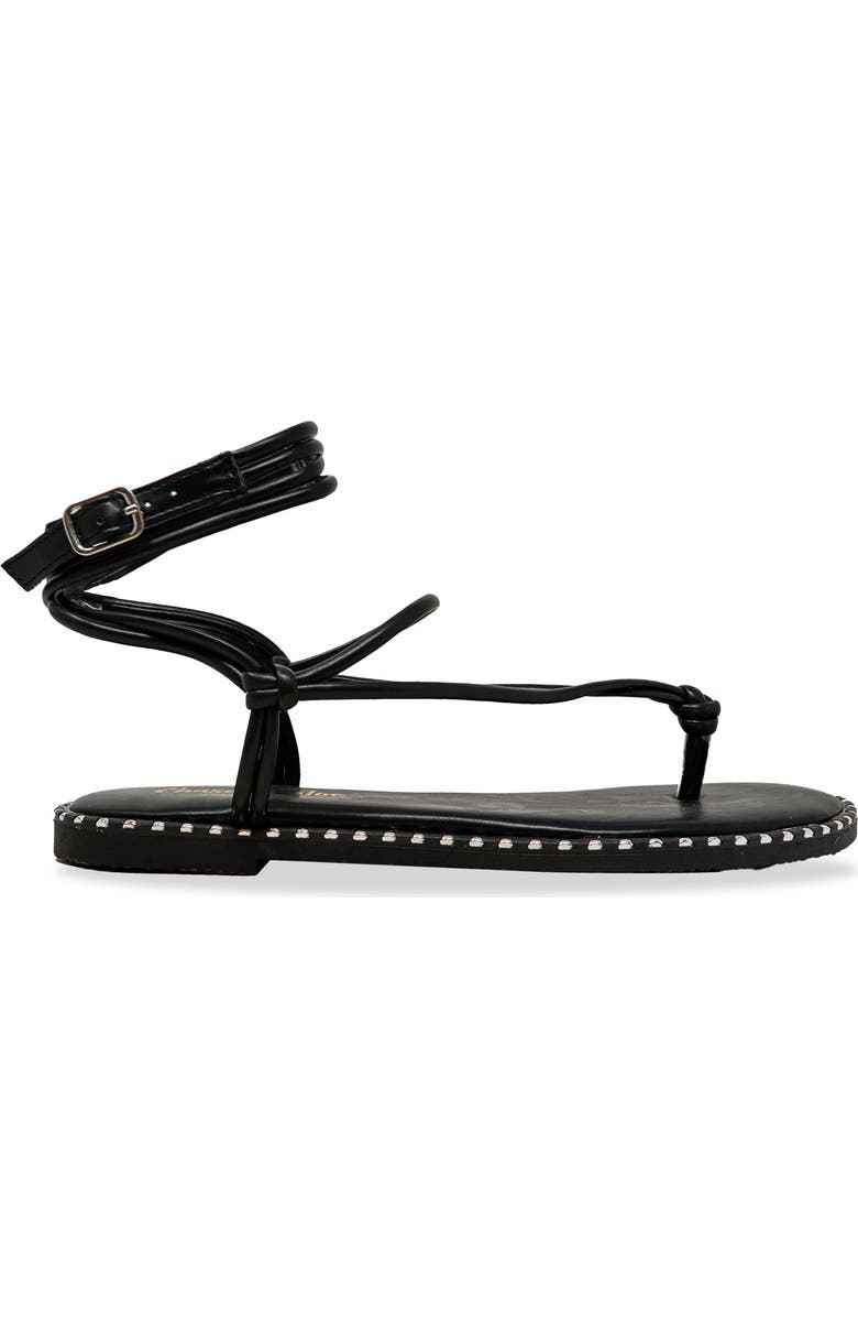CHASE AND CHLOE Studded Ankle Wrap Sandal, Alternate, color,
