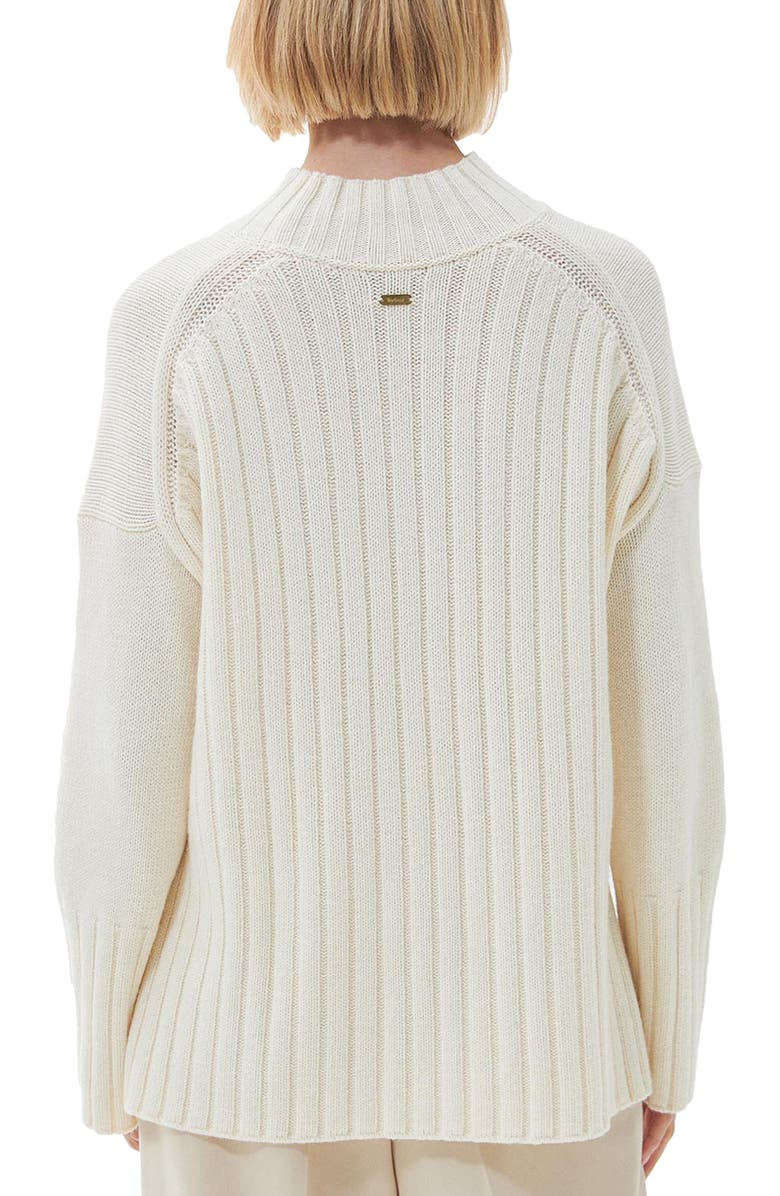 Barbour Winona Cotton & Wool Blend Funnel Neck Sweater, Alternate, color, 