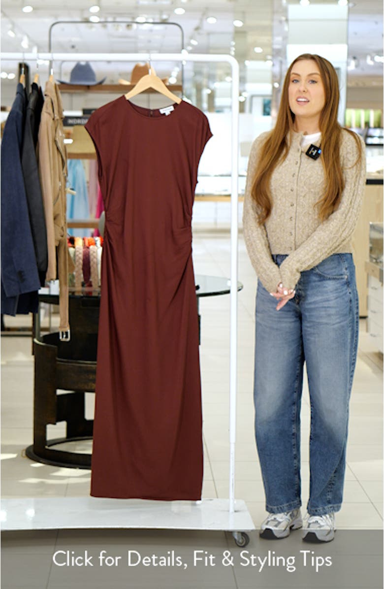 Drape Cap Sleeve Maxi Dress, sales video thumbnail