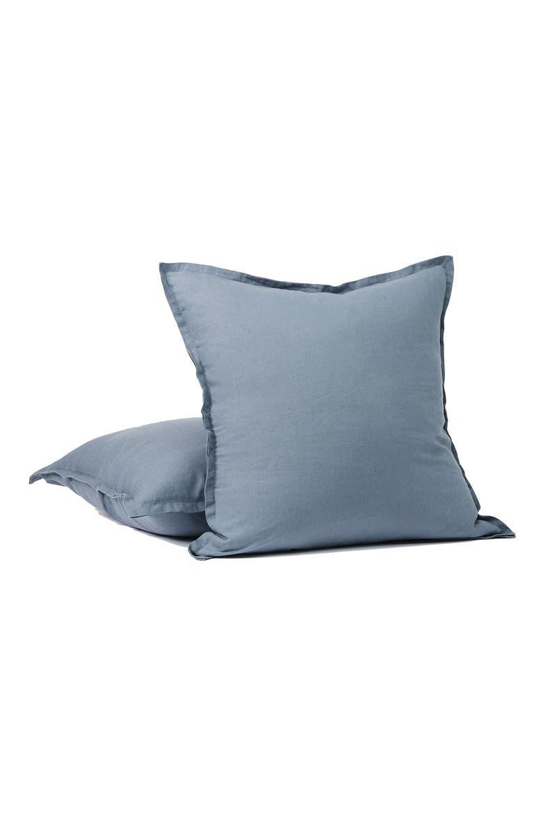 Organic Linen Accent Pillow, Main, color, HARBOR BLUE