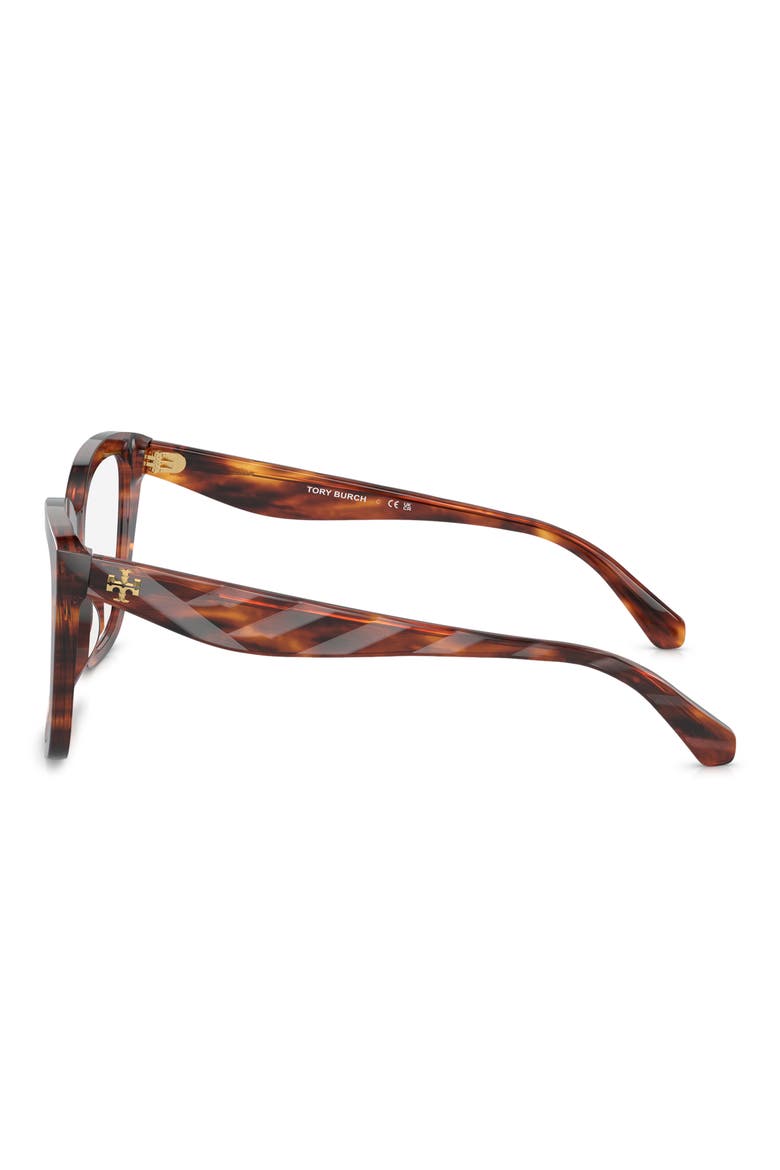 55mm Square Optical Glasses, Alternate, color, DARK BROWN