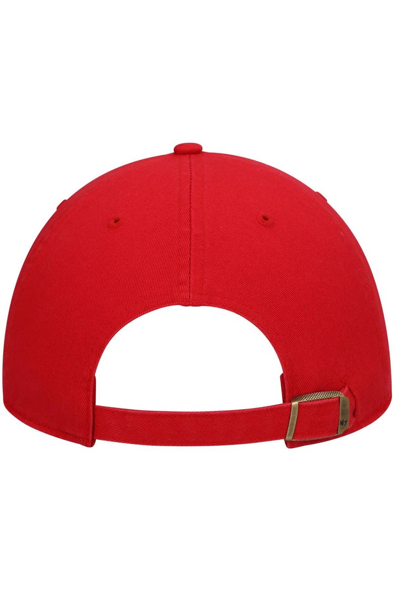 Men's '47 Red Florida Panthers Logo Clean Up Adjustable Hat, Alternate, color, Red