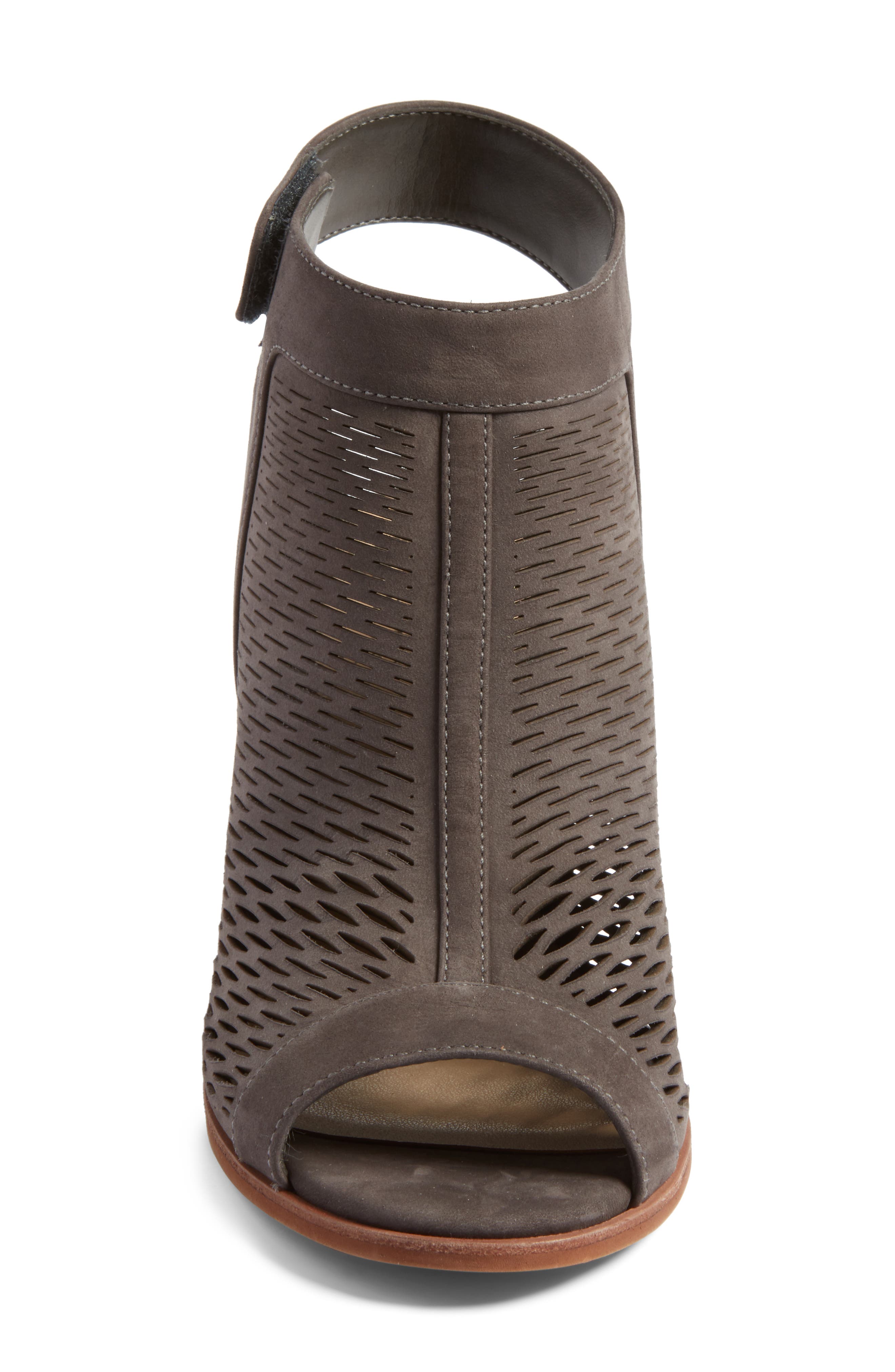 'Lavette' Perforated Peep Toe Bootie (Nordstrom Exclusive), Alternate, color, GREYSTONE SUEDE
