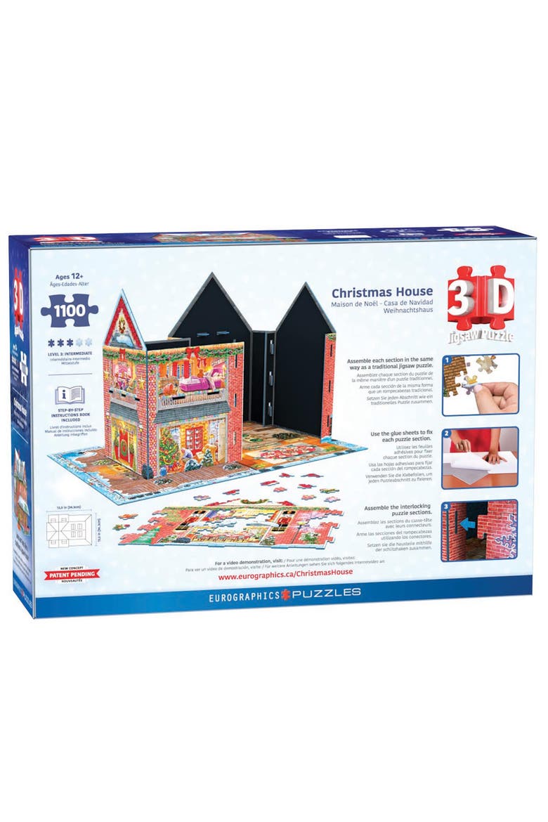 3D Puzzle Christmas House 1100 Pieces, Alternate, color, Multicolored