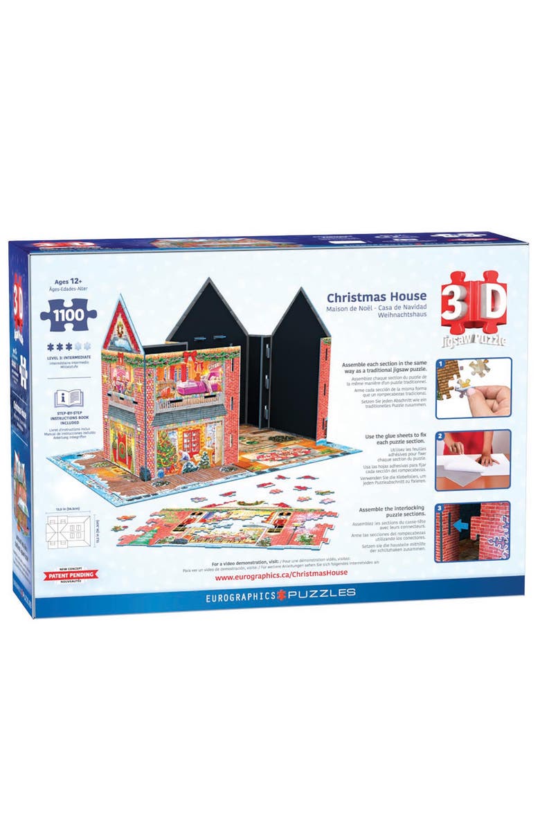 Eurographics 3D Puzzle Christmas House 1100 Pieces, Alternate, color, Multicolored