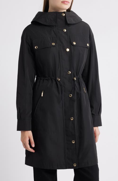 Michael Kors Foldover Hood Jacket In Black