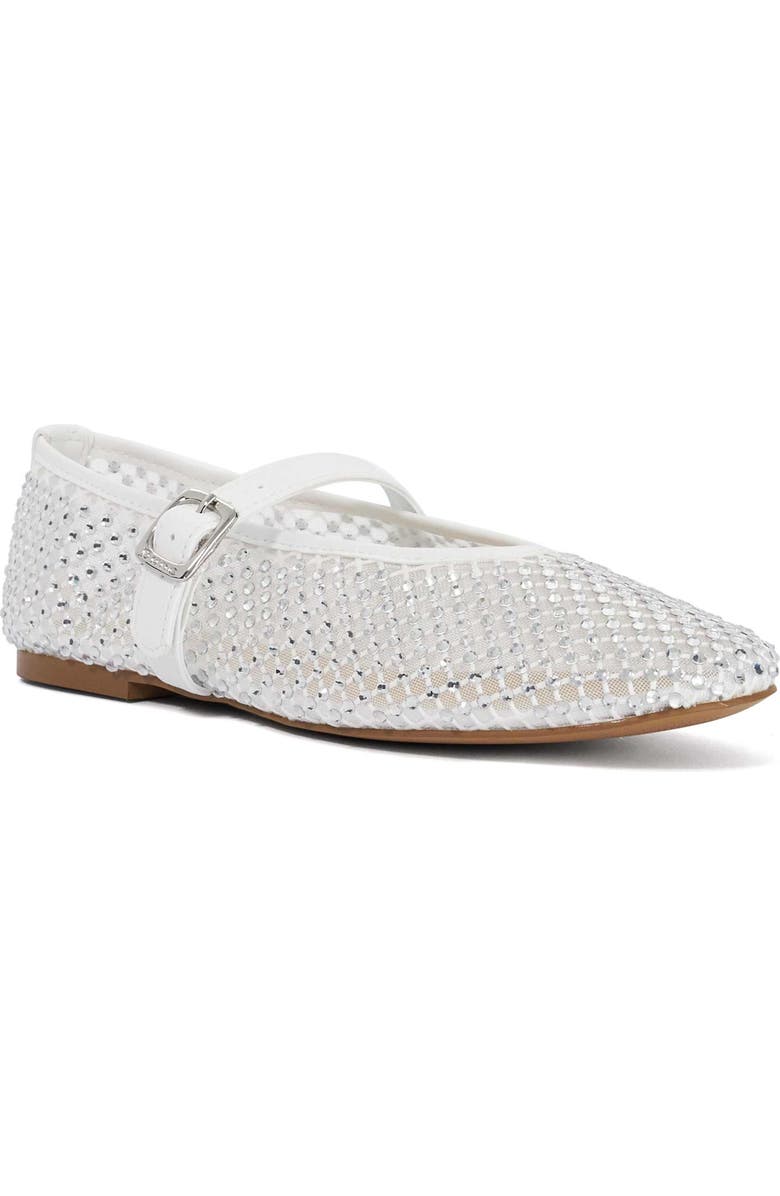 Dune London Haislee Mary Jane Flat, Main, color, White