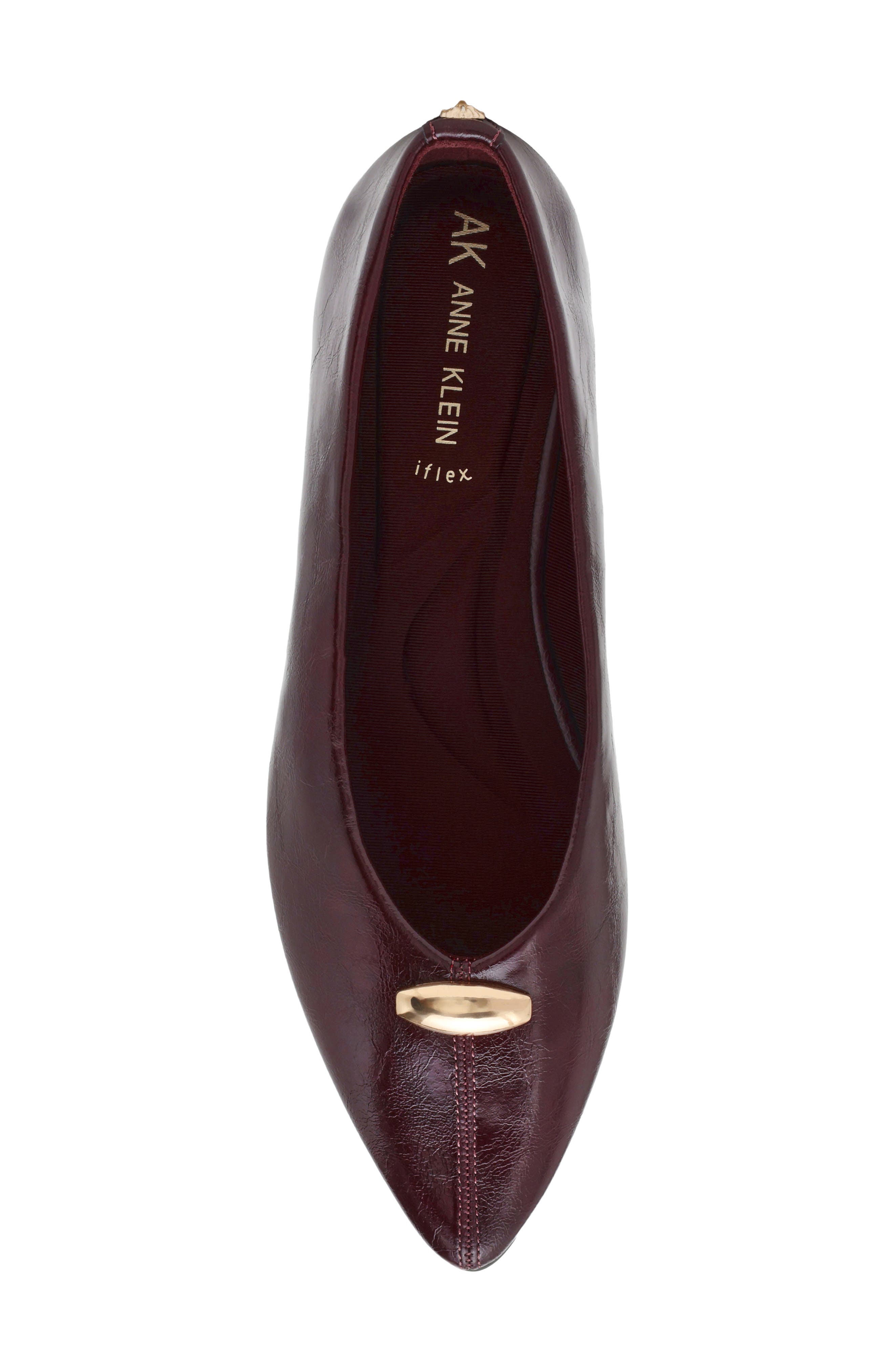 Yonder Pointed Toe Flat, Alternate, color, BURGUNDY