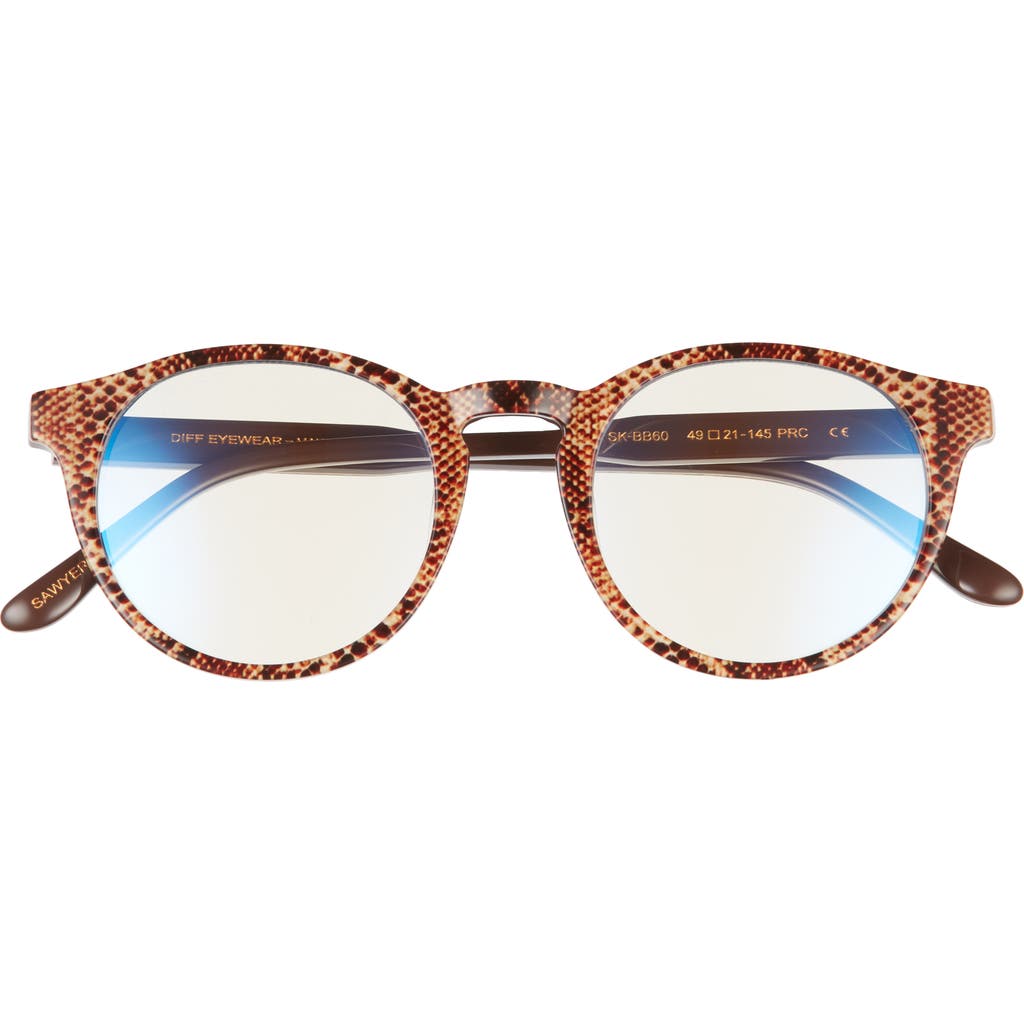 Diff Sawyer 48mm Round Blue Light Blocking Glasses