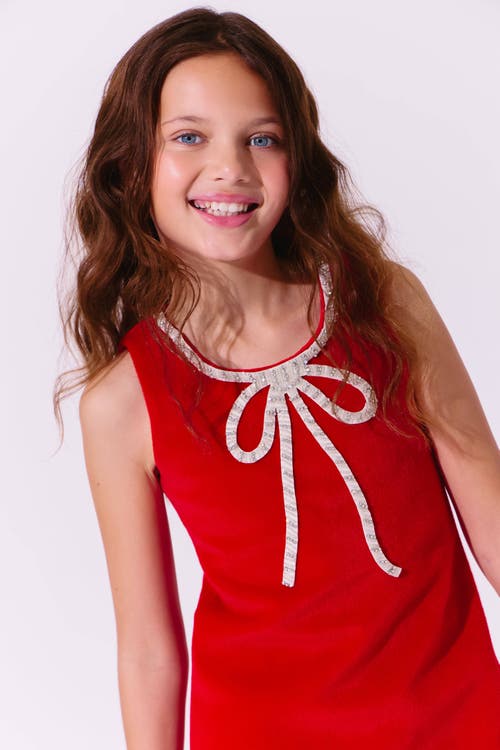 Lola + The Boys Velvet Bow Princess Dress