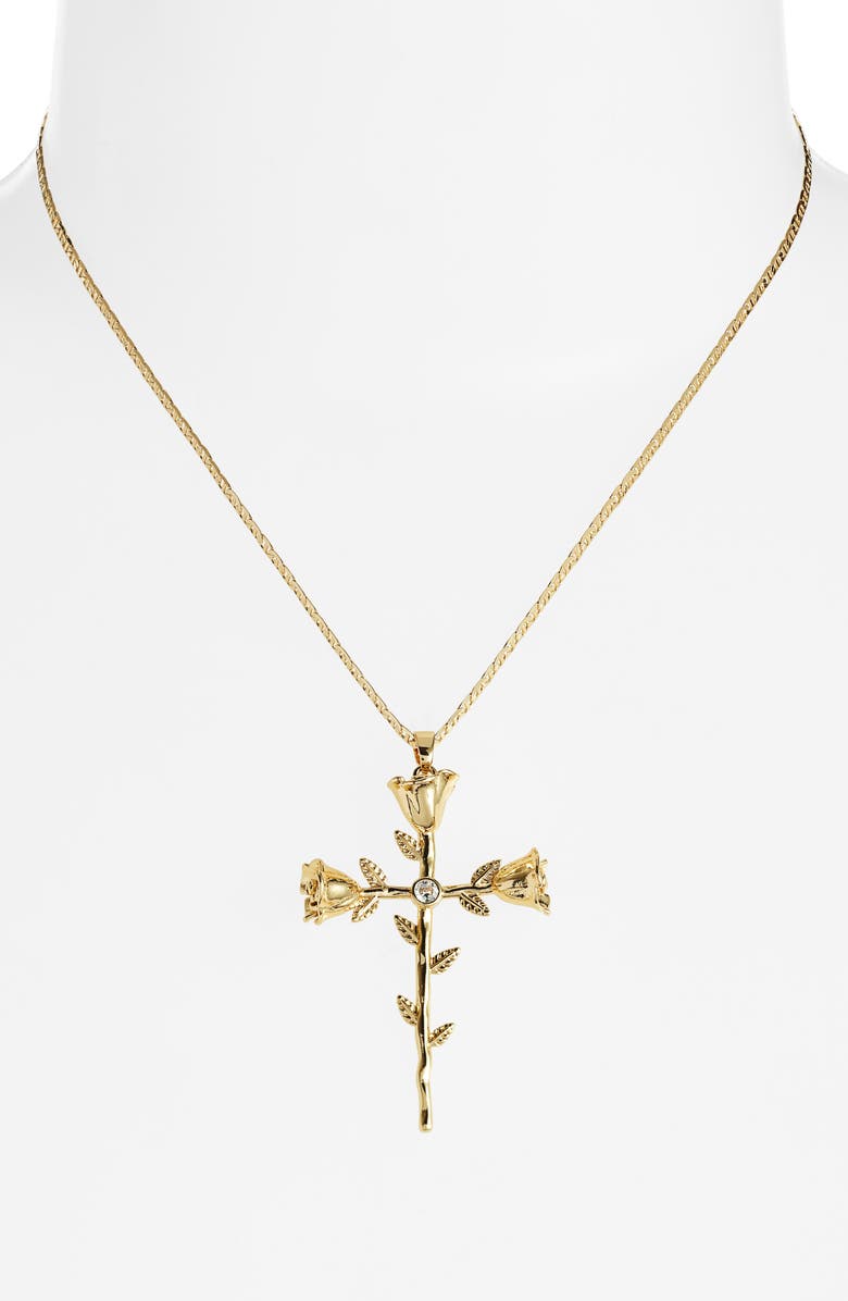 Child of Wild Rosa Sacra Pendant Necklace, Alternate, color, Gold